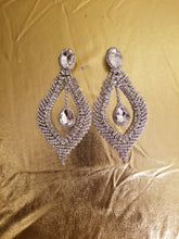 Load image into Gallery viewer, Clip On Rhinestone Earrings
