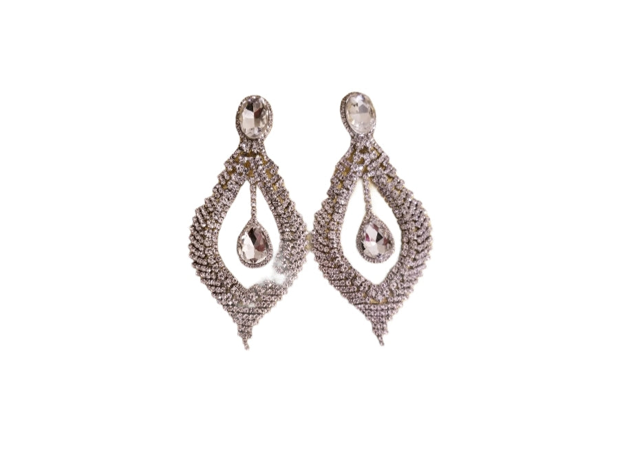 Clip On Rhinestone Earrings